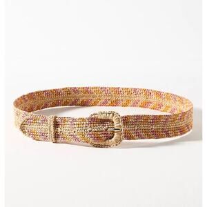 Anthropologie Sundance NWT French Knot Savannah San Gabriel Raffia Belt Medium